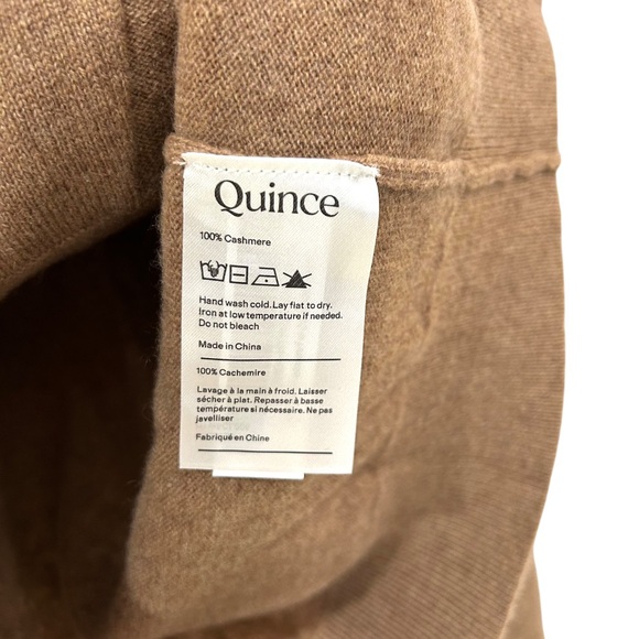 Quince Women’s Mongolian Cashmere Full Zip Hoodie XL teak tan NWT - Picture 11 of 12